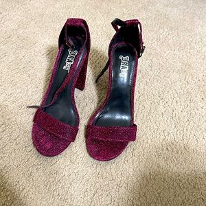 Pink sparkle heels